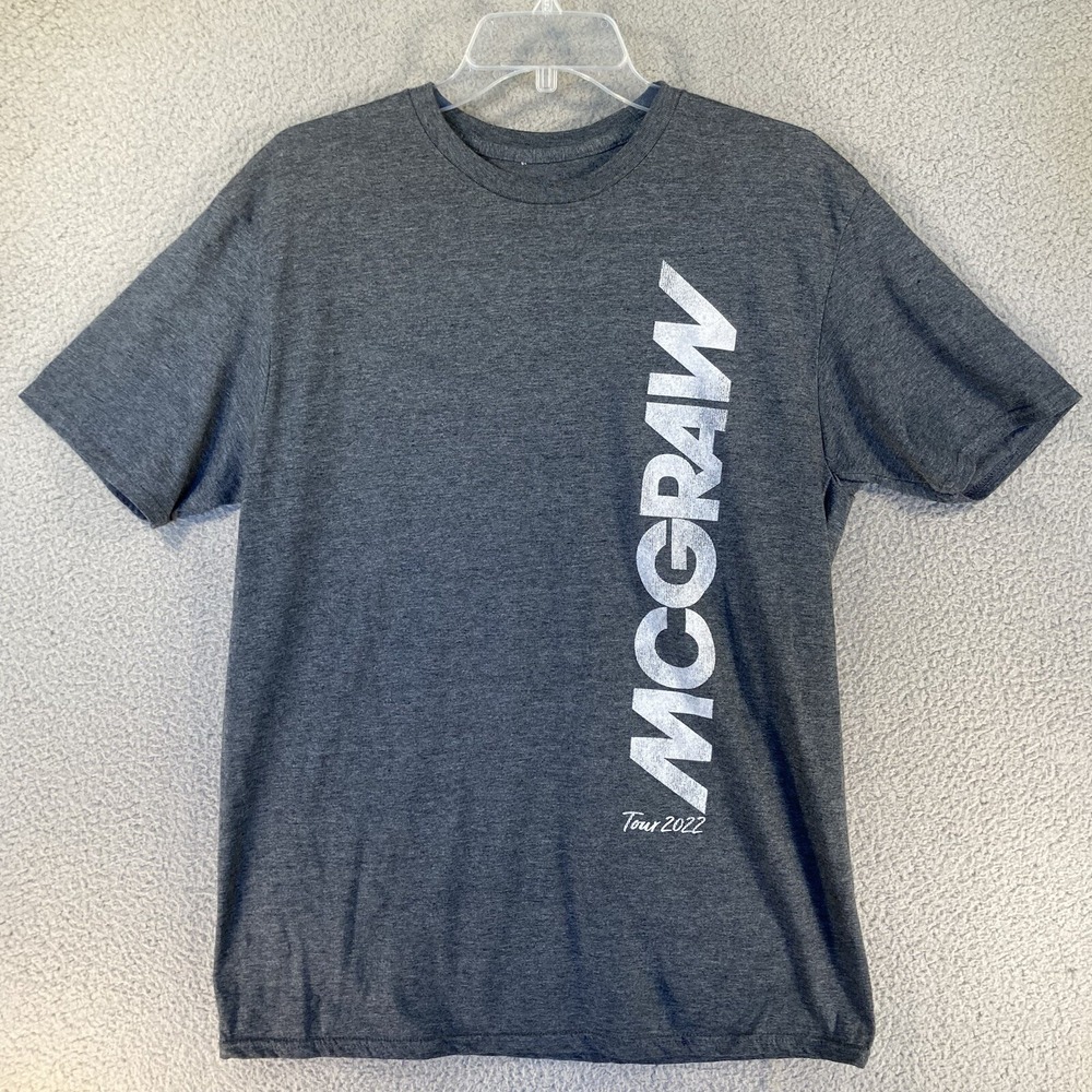 Tim McGraw Band T Shirt Adult Large Gray McGraw 2022 Tour Short Sleeve‎